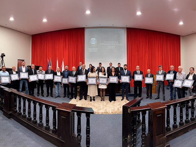 Câmara Municipal de Patos de Minas outorga Título Honorífico de Cidadão Patense a personalidades de destaque
